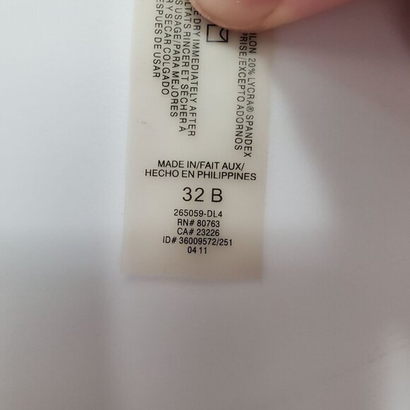 Victoria's Secret Biofit Navy White Polka Dot Underwire Strapless Bikini Top 32B - Picture 5 of 8